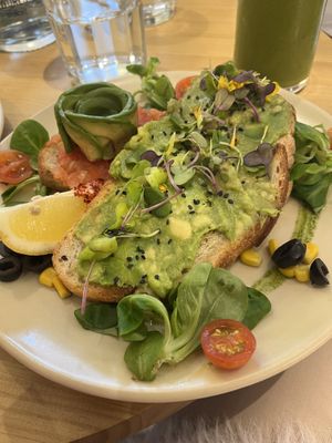 Avocado tomato bread   at Brunchit - Salamanca in Madrid