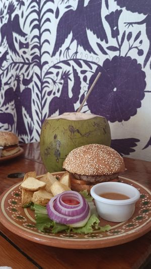 Beyond burguer at Vegetariano Mar y Tierra in Tulum