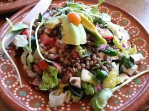 salad at Vegetariano Mar y Tierra in Tulum