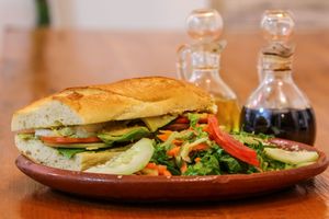 Baguette, El Vegetariano at Vegetariano Mar y Tierra in Tulum