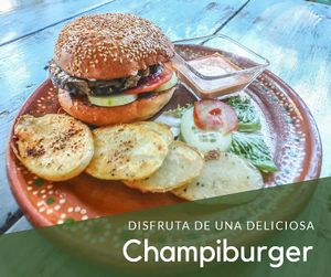 Champiburger, El Vegetariano at Vegetariano Mar y Tierra in Tulum