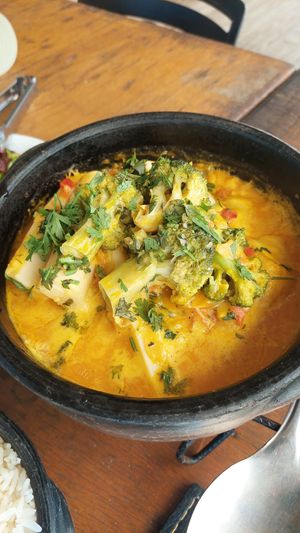 Moqueca vegana at La Plage Beach Club in Porto Seguro