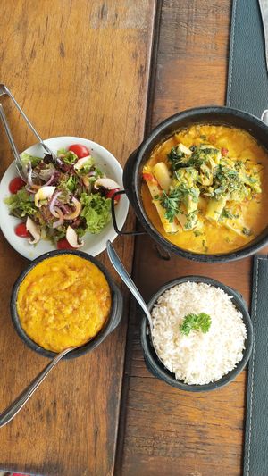 Moqueca vegana at La Plage Beach Club in Porto Seguro