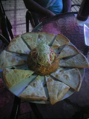 meatless nachos at Ocean Park Cafe in San Juan