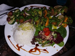 Veggie Kabobs at Ocean Park Cafe in San Juan