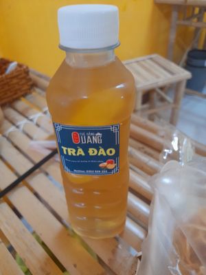 Peach drink at Tuệ Đăng Quang Vegan Restaurant in Ho Chi Minh City