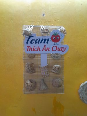 Sign at Tuệ Đăng Quang Vegan Restaurant in Ho Chi Minh City