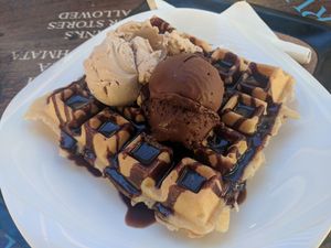 Dark chocolate and hazlenut at Ice Queen Gelato in Athens
