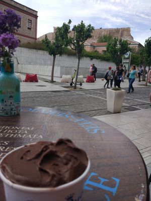 Ice cream with a view at Ice Queen Gelato in Athens