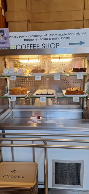 Cake selection at KG Coffee Shop - Kelvingrove Art Gallery and Museum in Glasgow