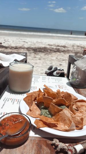 Nachos with guacamole   at Taquería la Eufemia in Tulum