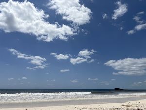 Beach view   at Taquería la Eufemia in Tulum