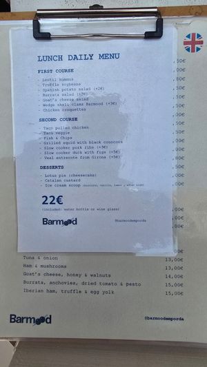 Possibly some vegan options? at Barmood in L Estartit