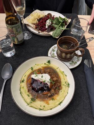 Kombucha and birch herbal tea  at ÖUR in Stockholm