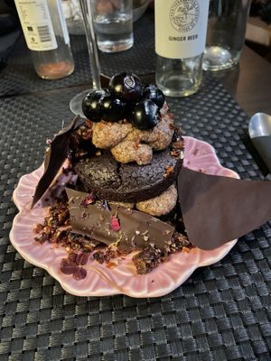 TROLLSTUBBE chocolate cake with hazelnut cream  at ÖUR in Stockholm