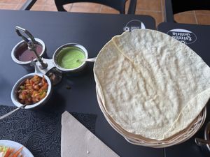Papadam  at Tandoori Treasure Indian Restaurant in Roquetas De Mar