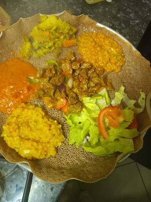  at Family Cafe Eritrean and Ethiopian restaurant in Glasgow