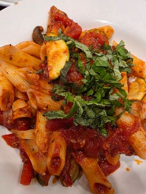 Pasta primavera at Travinia in Leesburg