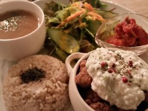 set meal plate at Paprika Shokudo Vegan in Osaka