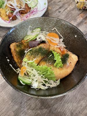 Eel dish - I don’t recommend   at Paprika Shokudo Vegan in Osaka