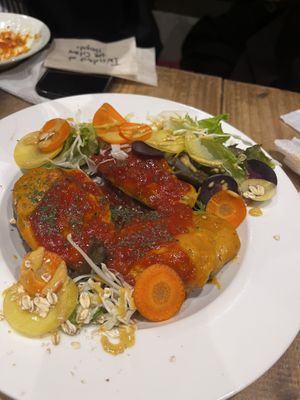 Avocado with grilled cheese   at Paprika Shokudo Vegan in Osaka