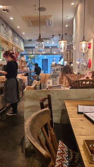 Restaurant interior at Paprika Shokudo Vegan in Osaka