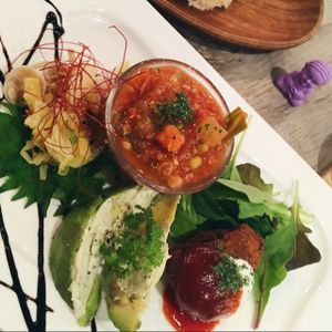 4 appetizer  at Paprika Shokudo Vegan in Osaka