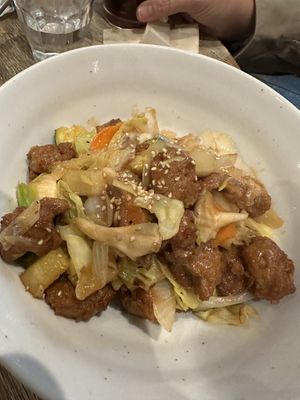 Sweet and sour porkk  at Paprika Shokudo Vegan in Osaka