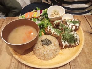 Fried Oyster Set. at Paprika Shokudo Vegan in Osaka