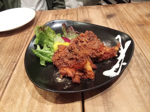 Vegan Fried Chicken. at Paprika Shokudo Vegan in Osaka