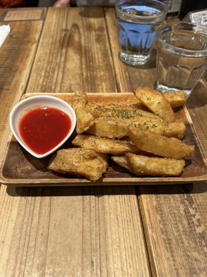 French fries   at Paprika Shokudo Vegan in Osaka