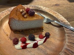 Soy milk cheesecake: very small at Paprika Shokudo Vegan in Osaka