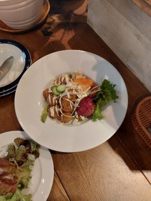 Soy nuggets at Paprika Shokudo Vegan in Osaka