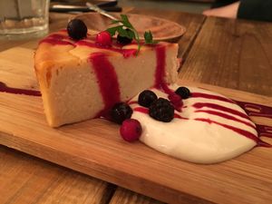 Tofu cheesecake at Paprika Shokudo Vegan in Osaka
