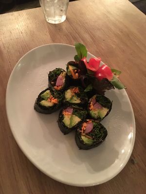 Raw vegetable nori rolls at Paprika Shokudo Vegan in Osaka