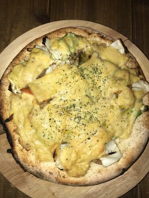 Anchovy pizza at Paprika Shokudo Vegan in Osaka