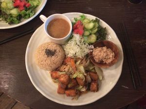 Delicious japanese set at Paprika Shokudo Vegan in Osaka