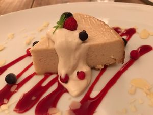 Baked tofu cheesecake  at Paprika Shokudo Vegan in Osaka