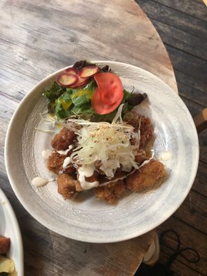 Fried soy meat at Paprika Shokudo Vegan in Osaka