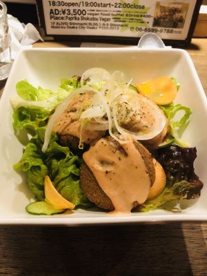 Falafel donburi at Paprika Shokudo Vegan in Osaka