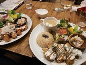 Dinner sets at Paprika Shokudo Vegan in Osaka