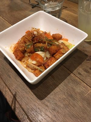 Tempeh donburi at Paprika Shokudo Vegan in Osaka