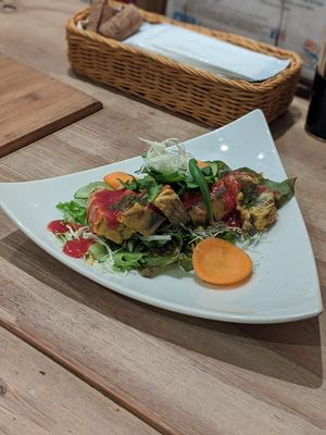 Tofu omlette at Paprika Shokudo Vegan in Osaka