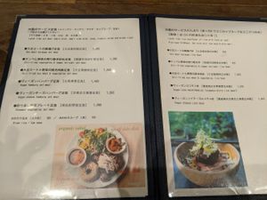 Lunch menu at Paprika Shokudo Vegan in Osaka