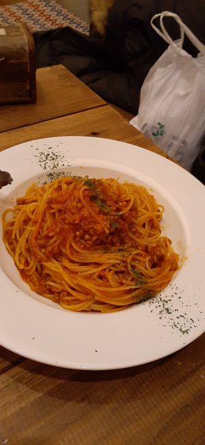 Spaghetti Bolognese at Paprika Shokudo Vegan in Osaka