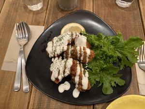 Fried Oysters at Paprika Shokudo Vegan in Osaka