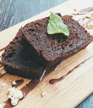 Chocolate cake at Paprika Shokudo Vegan in Osaka