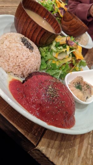 ハンバーグランチ at Paprika Shokudo Vegan in Osaka
