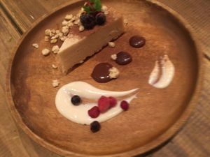 Cheese cake at Paprika Shokudo Vegan in Osaka