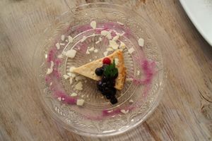 Baked tofu cheesecake at Paprika Shokudo Vegan. at Paprika Shokudo Vegan in Osaka